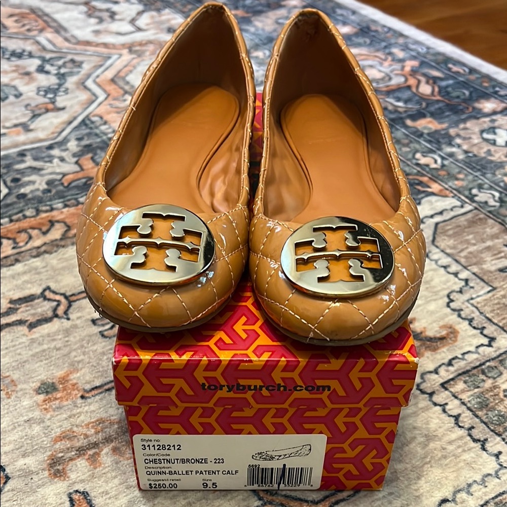 Tory Burch Women's Tan Ballet Flats